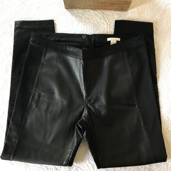 H&M SIGNATURE COLLECTION Leather look pant NEW 14 - Picture 1 of 8